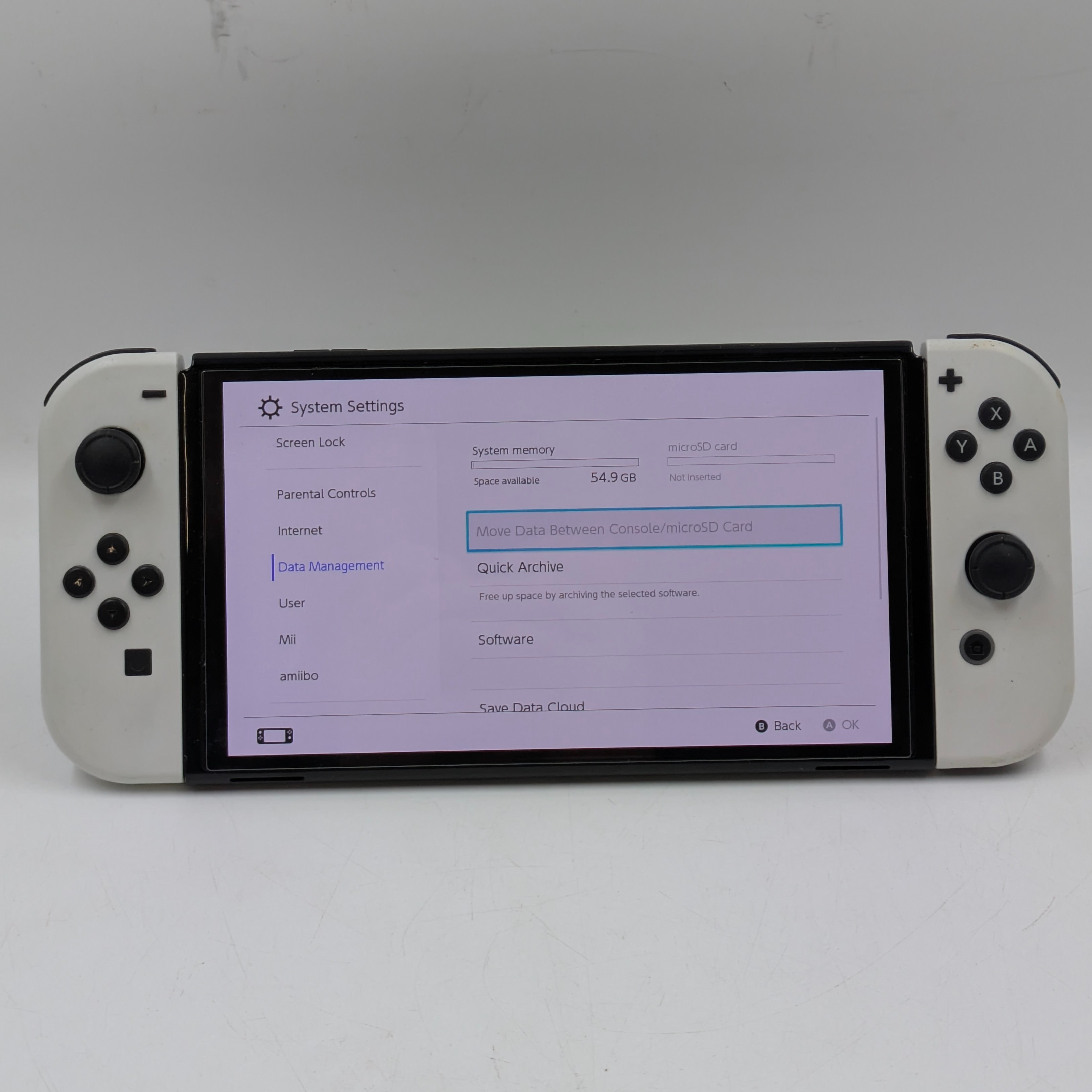 Pre-owned NINTENDO SWITCH OLED HAND HELD CONSOLE - (NO DOCK